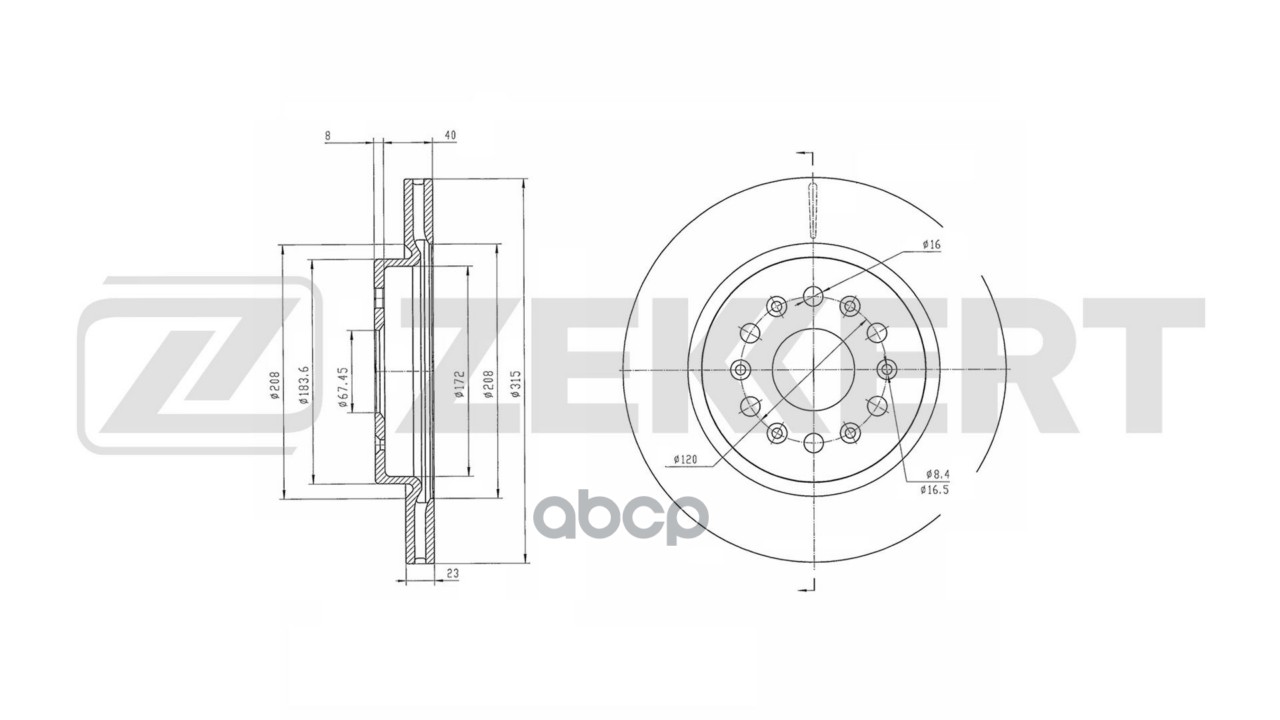 Диск тормозной задний Chevrolet Blazer (1N_) 18-  Traverse 17-  Cadillac XT5 19  XT6 19-  Buick Encl Zekkert арт. bs-7031