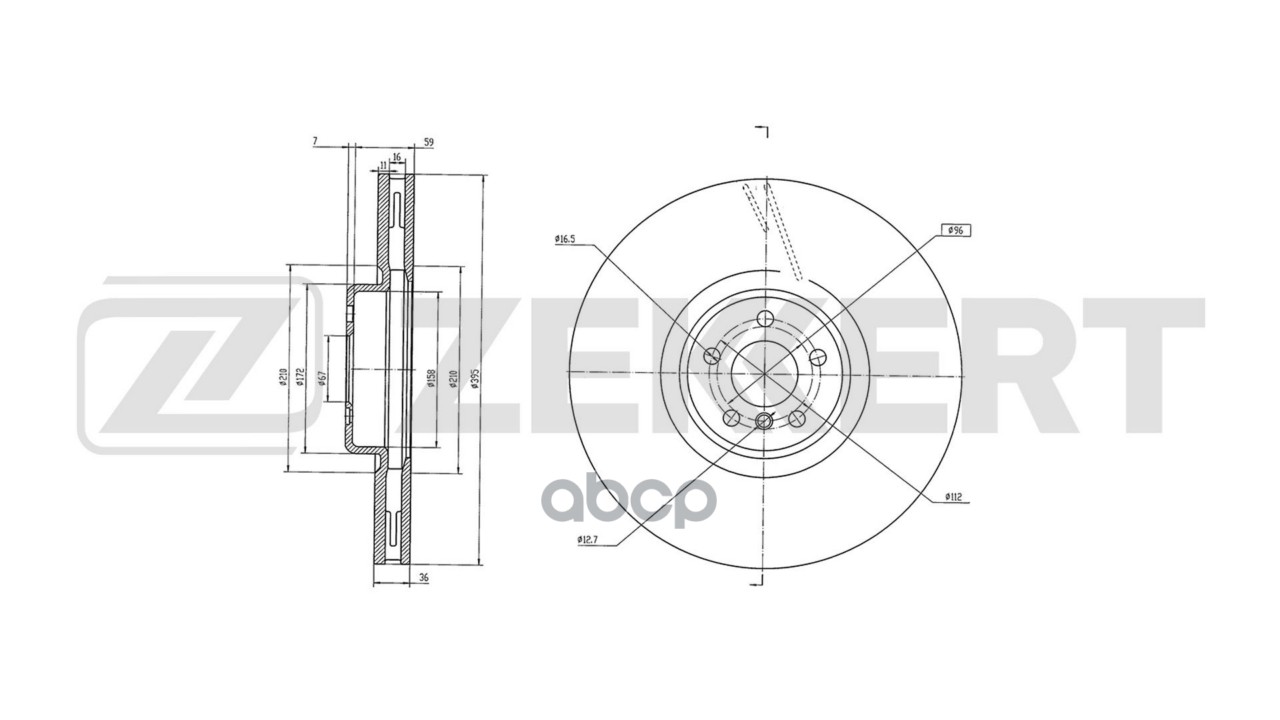 Диск тормозной передний правый BMW X5 (G05  F95) 18-  7 (G11  G12) 15-  X7 (G07) 19-  Rolls-Royce Cu Zekkert арт. bs-7036