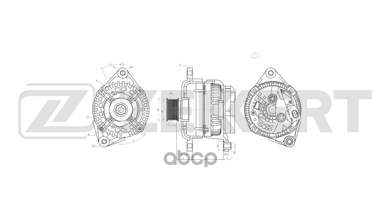 Генератор UAZ Patriot 04-  Fiat Ducato (244_  250_  290_) 02-  Iveco Daily III-V 97- Zekkert арт. ge-1034