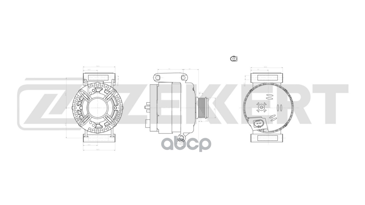 Генератор Ford Transit V 06-  Tourneo III 06-  Peugeot Boxer (250) 11-  Citroen Jumper (250  290) 11 Zekkert арт. ge-1037