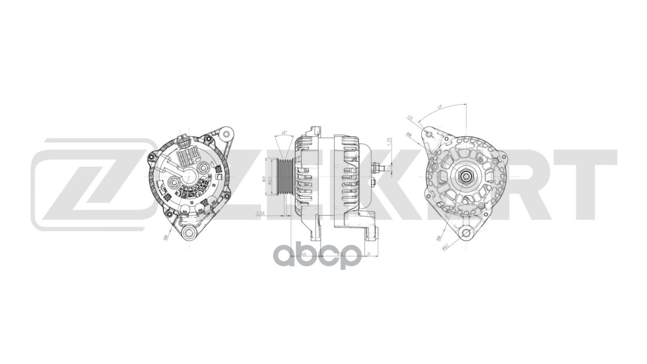 Генератор UAZ Hunter (31519_) 18-  Patriot 18-  Pickup 18-  Profi (2360_) 17- Zekkert арт. ge-1039