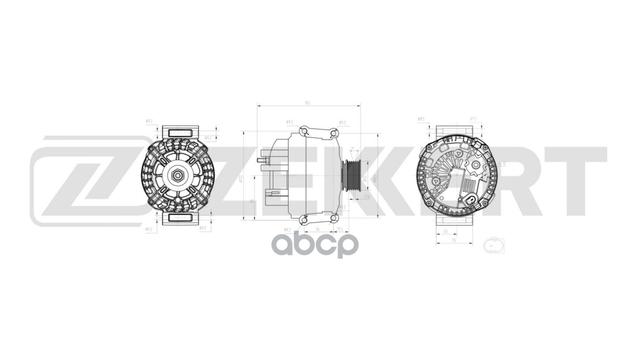 Генератор Lada Vesta 15-  X-Ray 16- Zekkert арт. ge-1046
