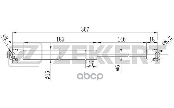 Пружина газовая капота BMW 3 (E36) 90- Zekkert арт. gf-1005