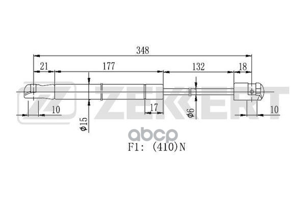 Пружина газовая капота Jeep Grand Cherokee III 04- Zekkert арт. gf-1964