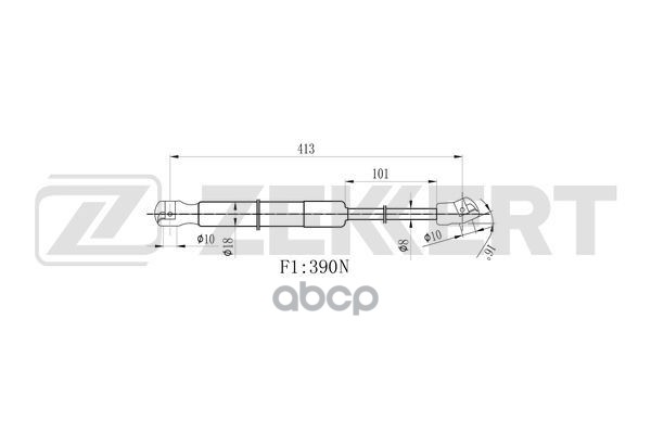 Пружина газовая капота BMW X5 (E70) 06-  X6 (E71 E72) 08- Zekkert арт. gf-1994