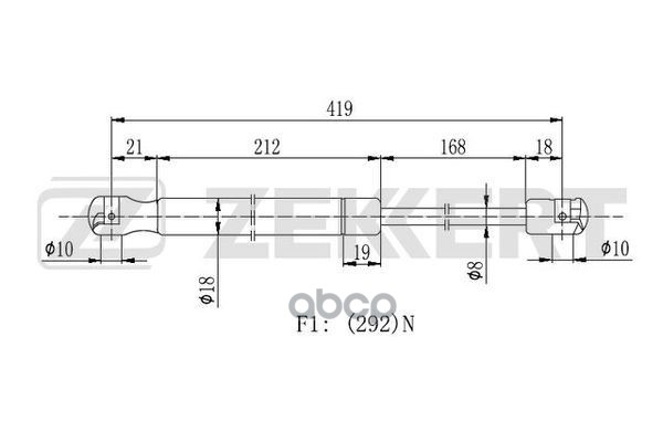 Пружина газовая капота Chevrolet Epica (KL1_) 07- Zekkert арт. gf-2003