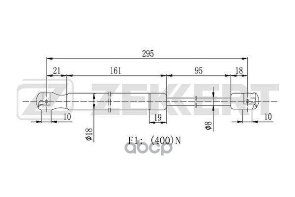 Пружина Газовая Капота Volvo S60 Ii 10-  V60 10- Zekkert арт. gf-2108