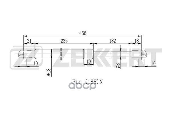 Пружина газовая капота Lexus IS (_E2_) 05- Zekkert арт. gf-2199