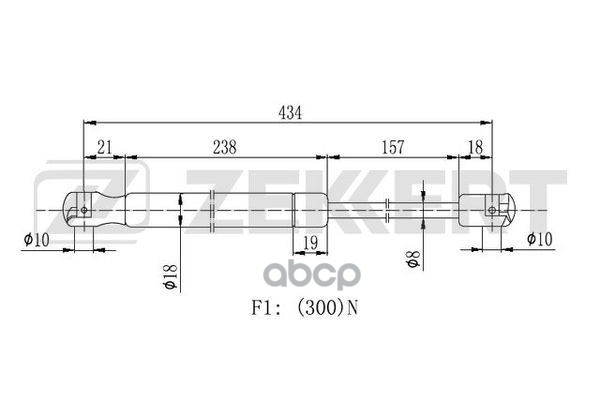 Пружина газовая капота Chevrolet Captiva (C100 C140) 06- Zekkert арт. gf-2317