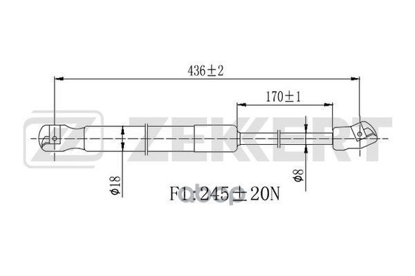 Пружина газовая капота Hyundai ix55 07- Zekkert арт. gf-2447