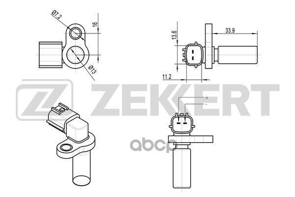 Датчик положения коленвала Nissan Almera (N16) 03-  Patrol (Y61) 00- Zekkert арт. se-4010