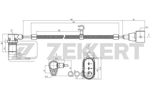 Датчик положения коленвала Seat Exeo 08- Zekkert арт. se-4046