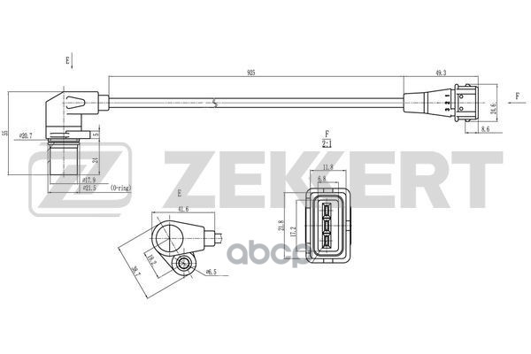 Датчик положения коленвала Opel Astra F 91-  Vectra A  B 88-  Omega B 94-  Kadett E 86-  Saab 9-3 (Y Zekkert арт. se-4063