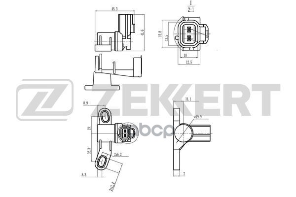 Датчик положения коленвала Ford Mondeo IV 07-  Galaxy II 07-  S-Max 07- Zekkert арт. se-4113