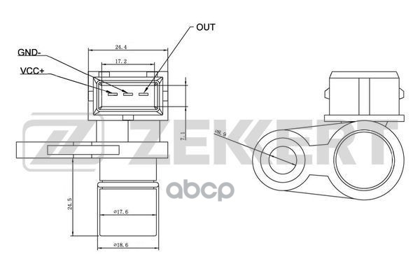 Датчик положения распредвала Chevrolet Lacetti (J200) 05-  Spark (M300) 05-  Aveo (T250  T255) 05- Zekkert арт. se-5002