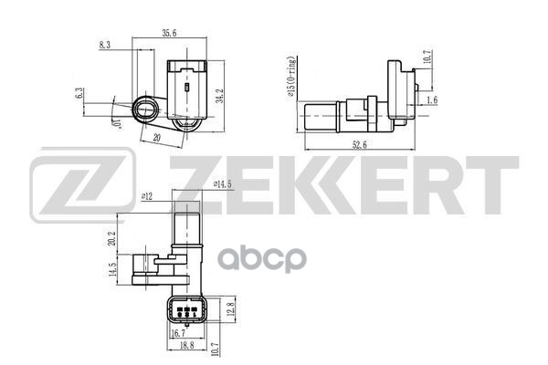 Датчик положения распредвала Citroen C4 04-  C5 I-III 01-  Jumper (244) 02-  Peugeot 206 99-  307 00 Zekkert арт. se-5042
