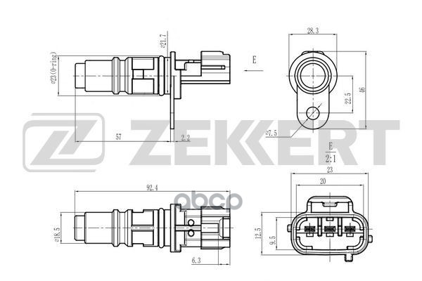 Датчик положения распредвала Jeep Cherokee 01-  Grand Cherokee II 99-  Commander 05-  Liberty 08-  C Zekkert арт. se-5048