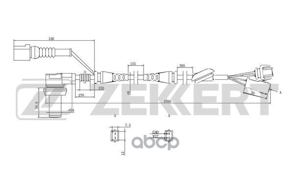 Датчик ABS передн. Audi A4 94-  Skoda Superb (3U4) 01-  VW Passat V 96- Zekkert арт. se-6002
