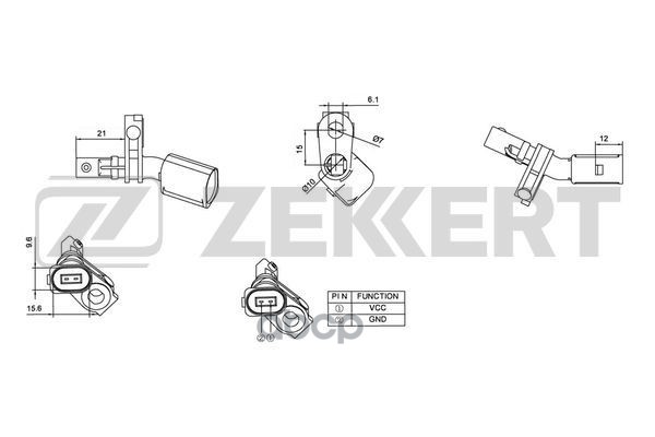 Датчик ABS передн. прав. VW Polo IV  V 01-  Passat VIII 14-  Golf VII 12-  Skoda Octavia (5E_) 12- Zekkert арт. se-6012