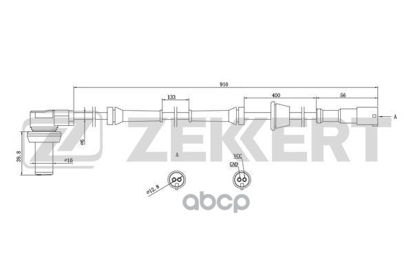 Датчик ABS передн. Audi A6 96- Zekkert арт. se-6027