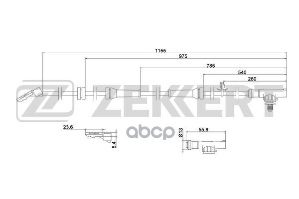 Датчик ABS передн. Nissan Micra (K12) 03-  Note (E11  NE11) 06- Zekkert арт. se-6053