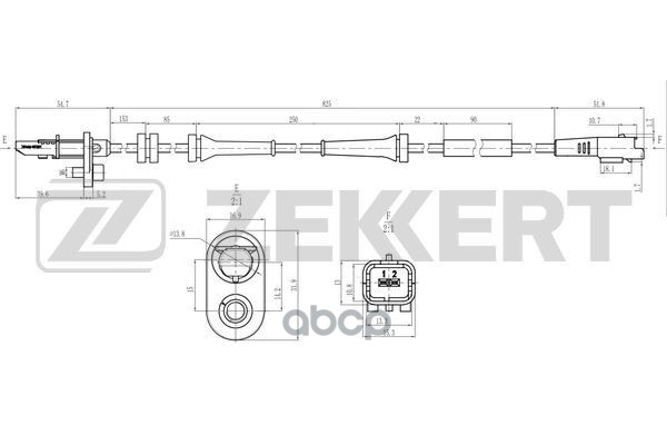 Датчик ABS передн. Citroen Jumpy 07-  Fiat Scudo (270  272) 07-  Peugeot Expert 07- Zekkert арт. se-6217