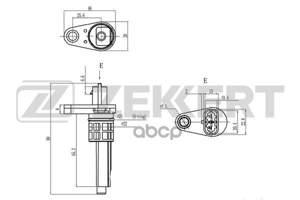Датчик скорости Opel Astra G 98-  Corsa B 93-  Zafira A 99-  Tigra 94-  Citroen Jumpy 07- Zekkert арт. se-8512