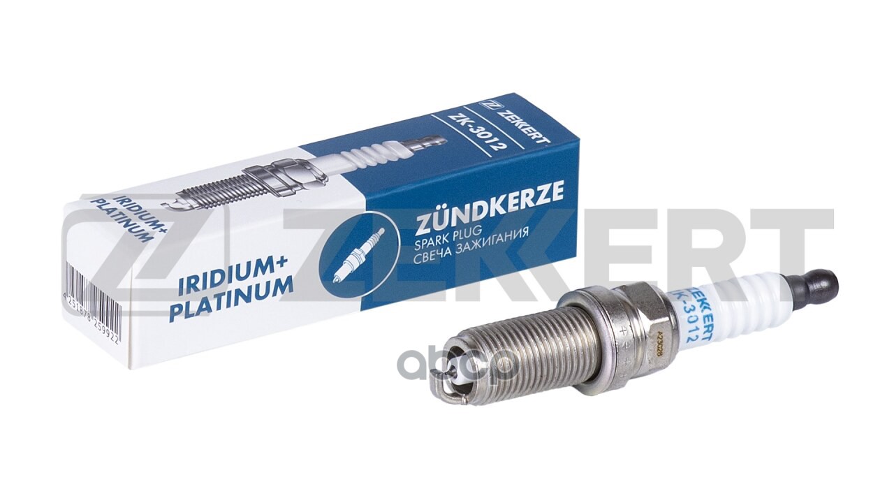 Свеча зажигания (Iridium+Platinum  аналог NGK 6240  цена за 1 шт.) Nissan X-Trail T30 01-  Peugeot 4 Zekkert арт. zk-3012