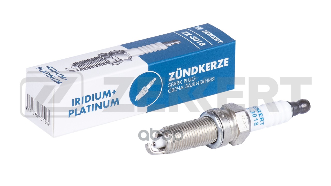 Свеча зажигания (Iridium+Platinum  аналог NGK 9723  цена за 1 шт.) Kia Sportage III IV 14-  Hyundai Zekkert арт. zk-3018
