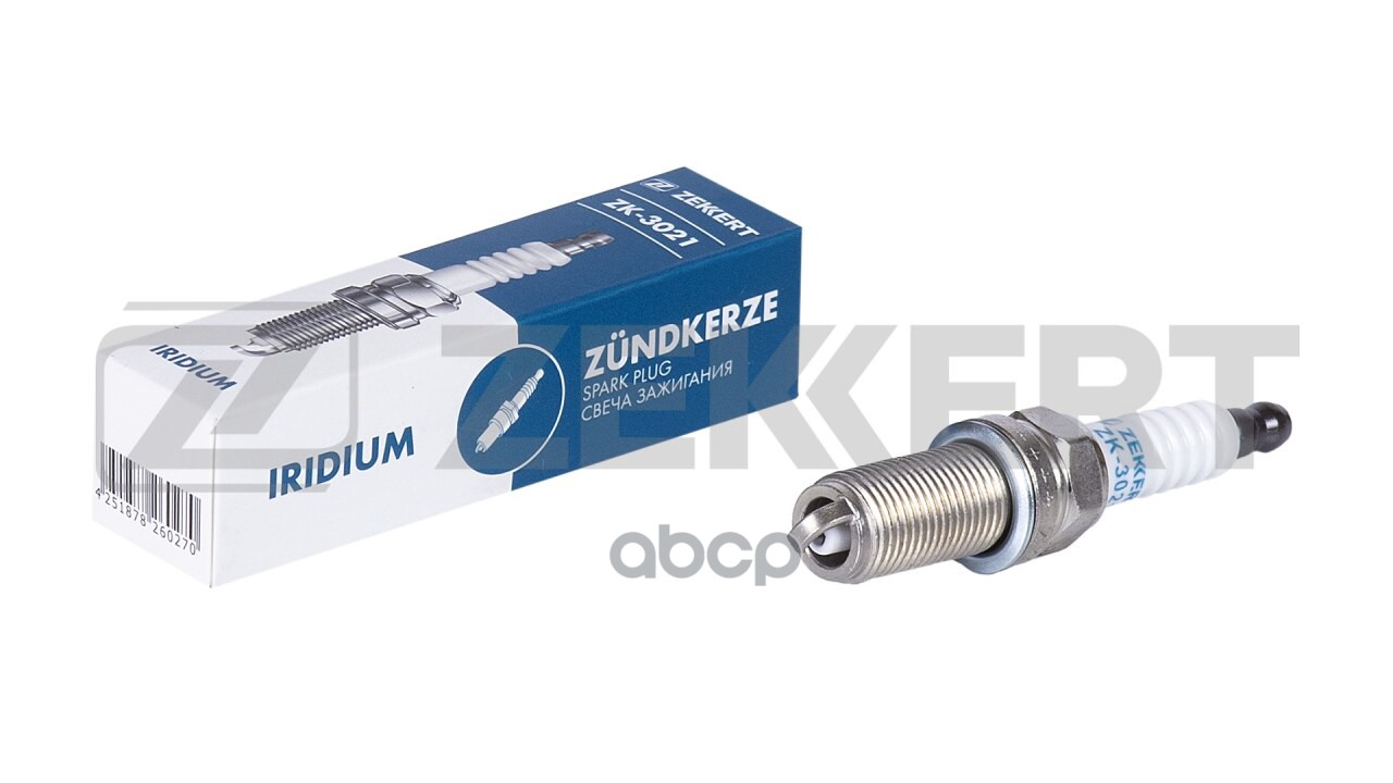 Свеча зажигания (Iridium  аналог NGK 5018  цена за 1 шт.) Hyundai Santa Fe II 10-  Nissan X-Trail (T Zekkert арт. zk-3021