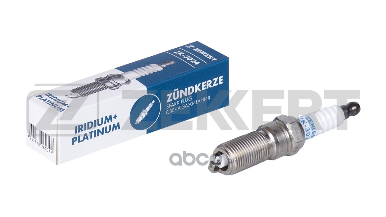 Свеча зажигания (Iridium+Platinum  аналог NGK 2467  цена за 1 шт.) Ford Focus 98-  Mondeo II 96-  Ch Zekkert арт. zk-3024