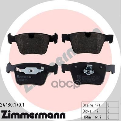 Колодки тормозные MERCEDES Zimmermann арт. 24180.170.1