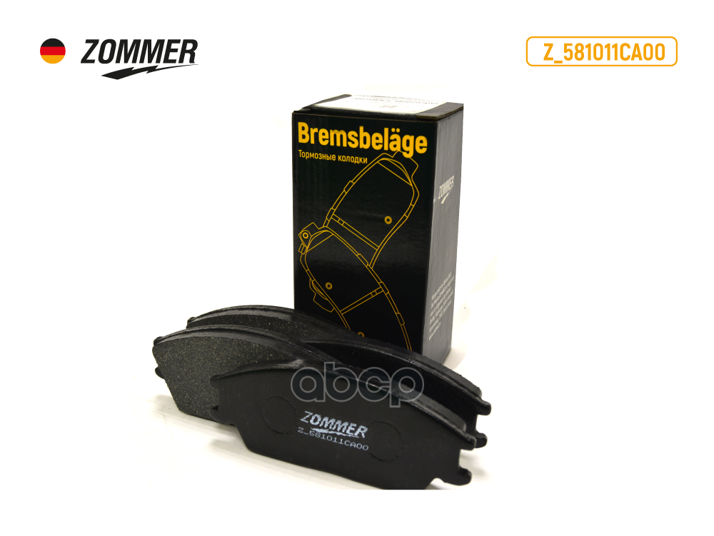 Колодка Тормозная Перед Hyundai Accent (Tagaz), Getz (К-Т) (Z581011ca00) Zommer Zommer арт. Z581011CA00