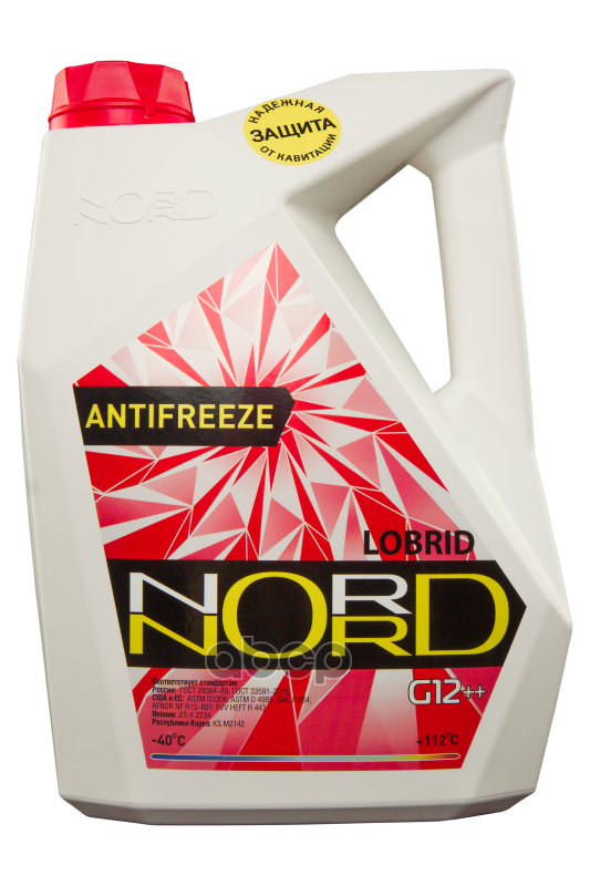 Антифриз NORD High Quality Antifreeze готовый -40C красный 5 кг NR 20249 nord арт. NR 20249