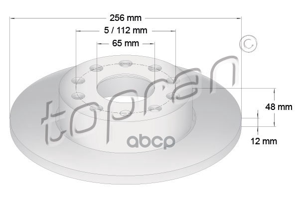 Диск Тормозной (Замена Для Hp-110080755) topran арт. 110080001