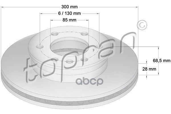 Диск Тормозной (Замена Для Hp-111652755) topran арт. 111652001