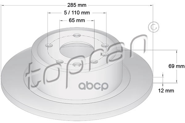 Диск Тормозной (Замена Для Hp-200949755) topran арт. 200949001