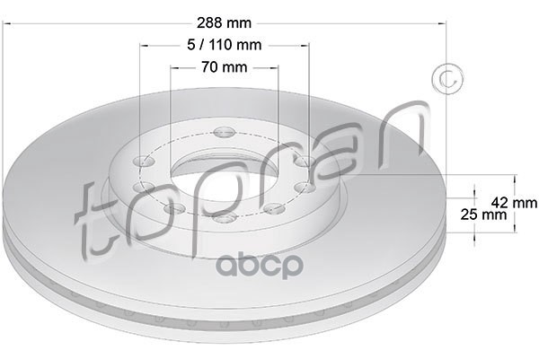 Диск Тормозной (Замена Для Hp-205521755) topran арт. 205521001