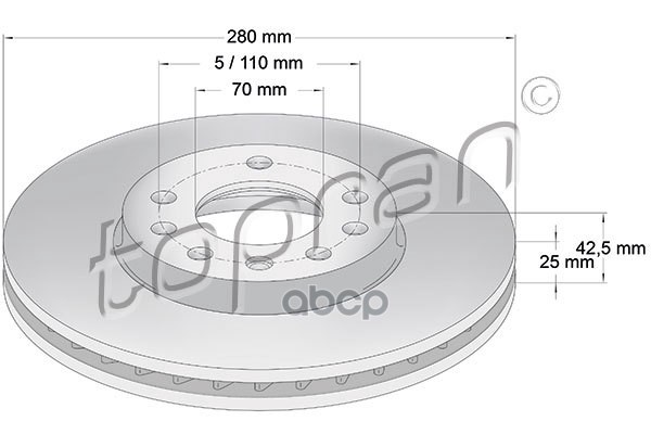 Диск Тормозной (Замена Для Hp-205524755) topran арт. 205524001